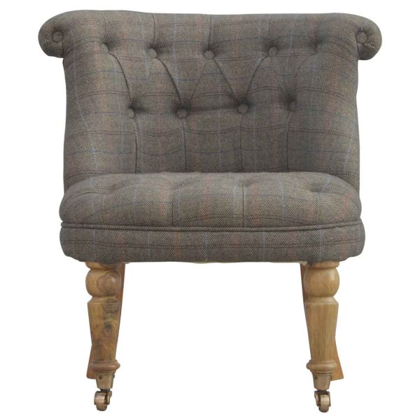 Small Multi Tweed Accent Chair | Bed Sava