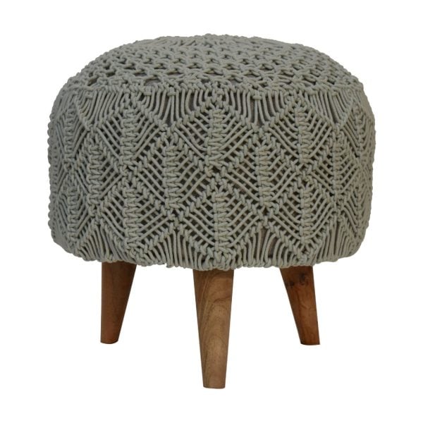 Crotchet Sea Green Footstool | Bed Sava