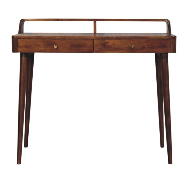 Elevated Chestnut Console Tables | Bed Sava