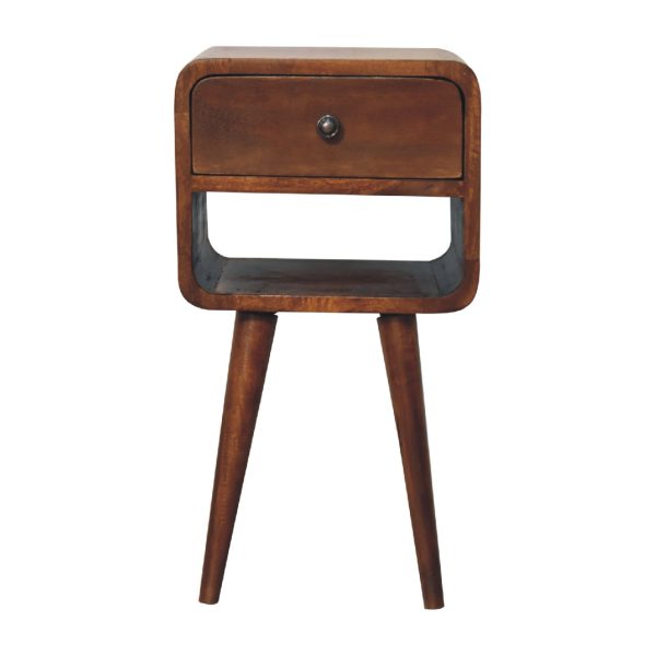 Mini Chestnut Curve Lower Bedside | Bed Sava