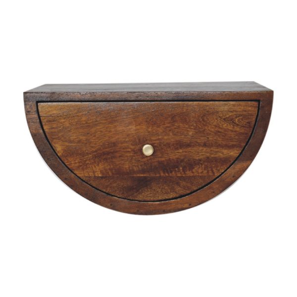 Chestnut Crescent Floating Bedside | Bed Sava