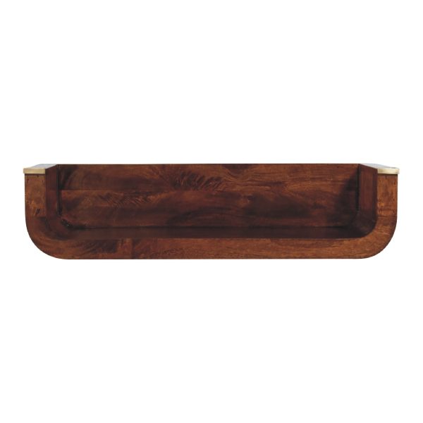 Indira Chestnut Floating Console | Bed Sava