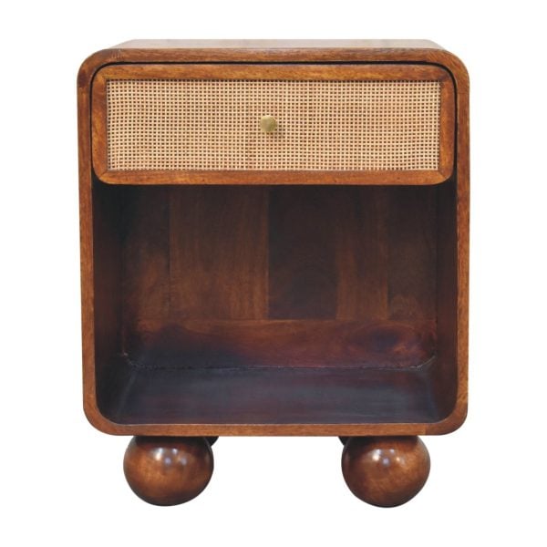 Chestnut Open Woven Bedside | Bed Sava