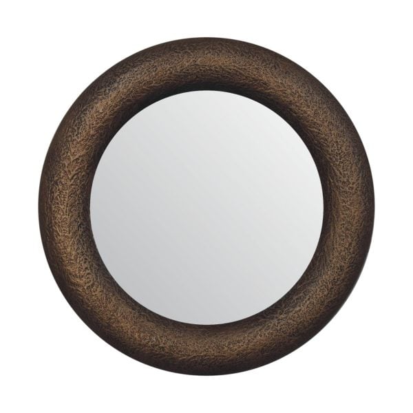 Round Metallic Hammered Mirror | Bed Sava
