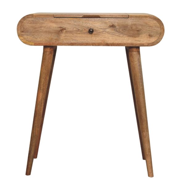 Mini Oak ish Round Dressing Tables | Bed Sava