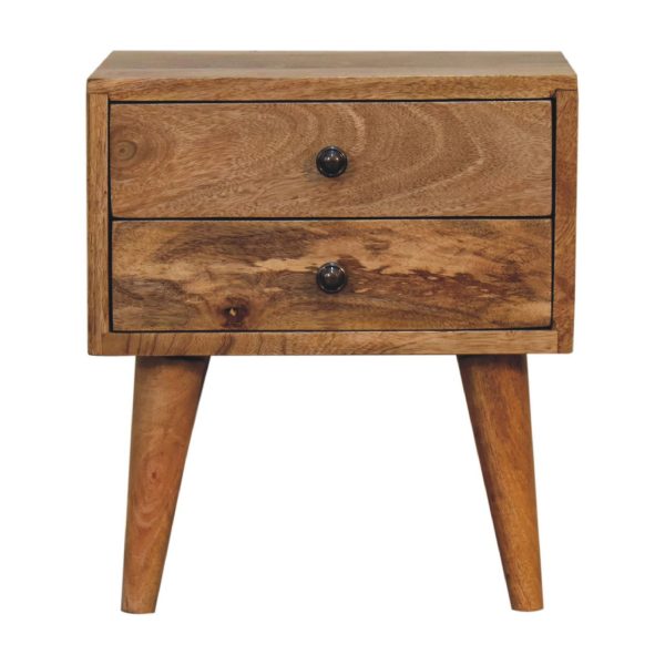 Mini Oak ish Modern Bedside | Bed Sava