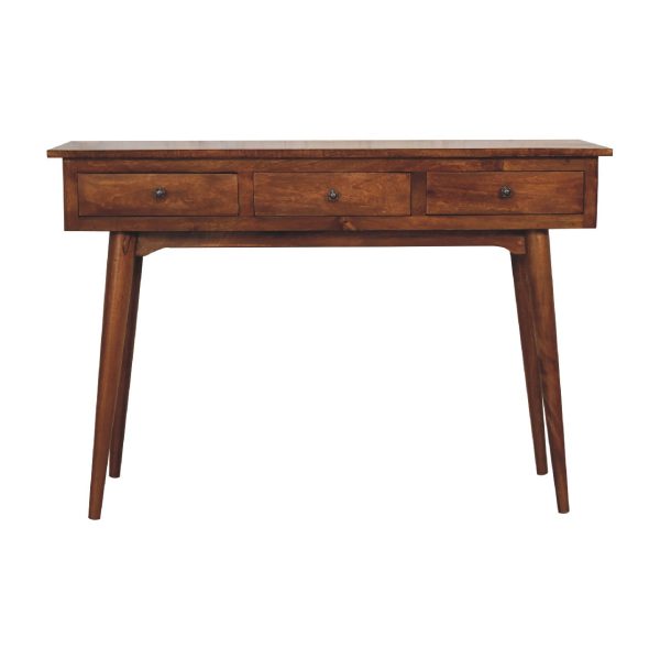 Large 3 Drawer Chestnut Console | Bed Sava