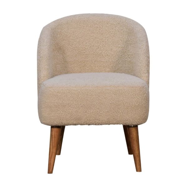 Cream Boucle Tub Chair | Bed Sava