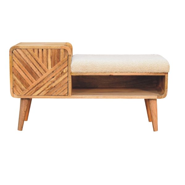 Boucle Carved Telephone Tables | Bed Sava