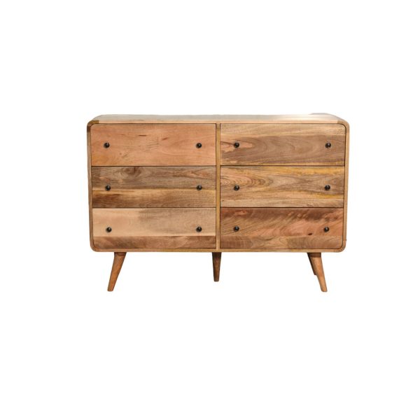 Large Curved Oak ish Chest | Bed Sava