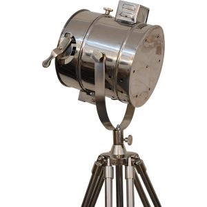 Chrome Tripod Spotlight Floor Lamp | Bed Sava