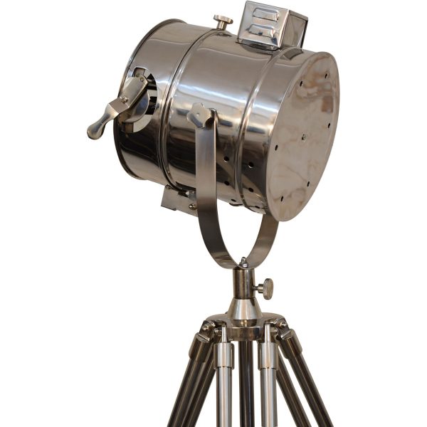 Chrome Tripod Spotlight Floor Lamp | Bed Sava