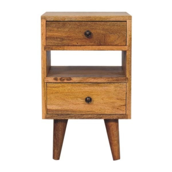 Mini Classic Multi Oak ish Bedside | Bed Sava