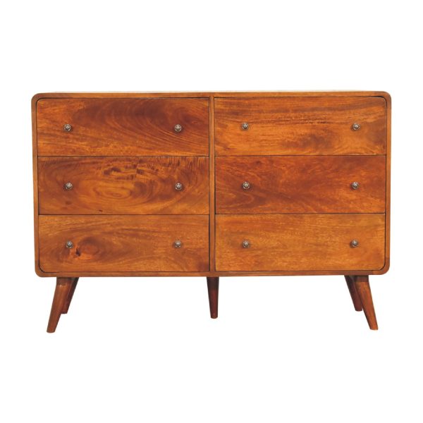Large Curved Chestnut Chest | Bed Sava