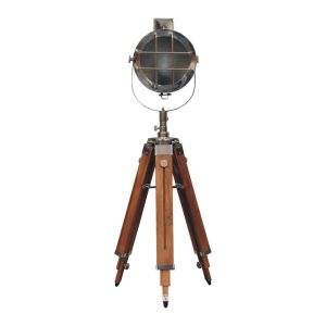 Caged Chrome Spotlight Floor Lamp | Bed Sava