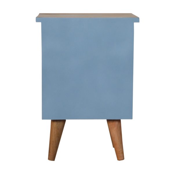 Blue Hand Painted Bedside | Bed Sava