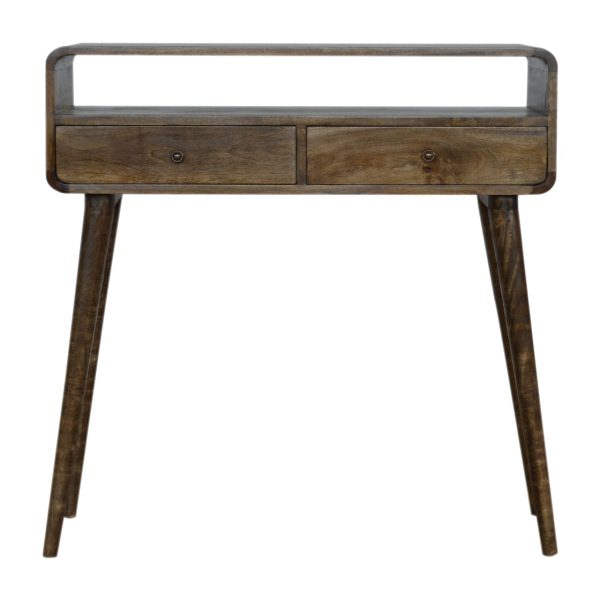 Curved Grey wash Console Tables | Bed Sava
