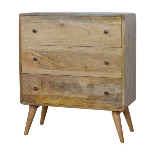 Curved Oak ish Chest | Bed Sava
