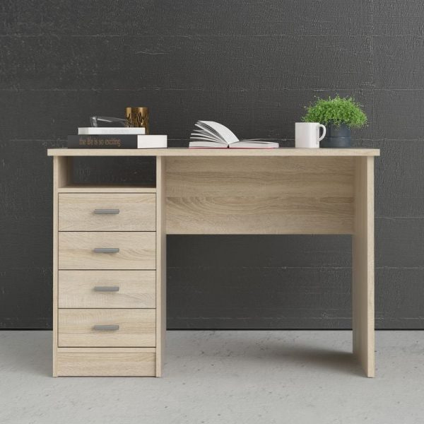 Function Plus 4 Drawer Desk in Oak | Bed Sava
