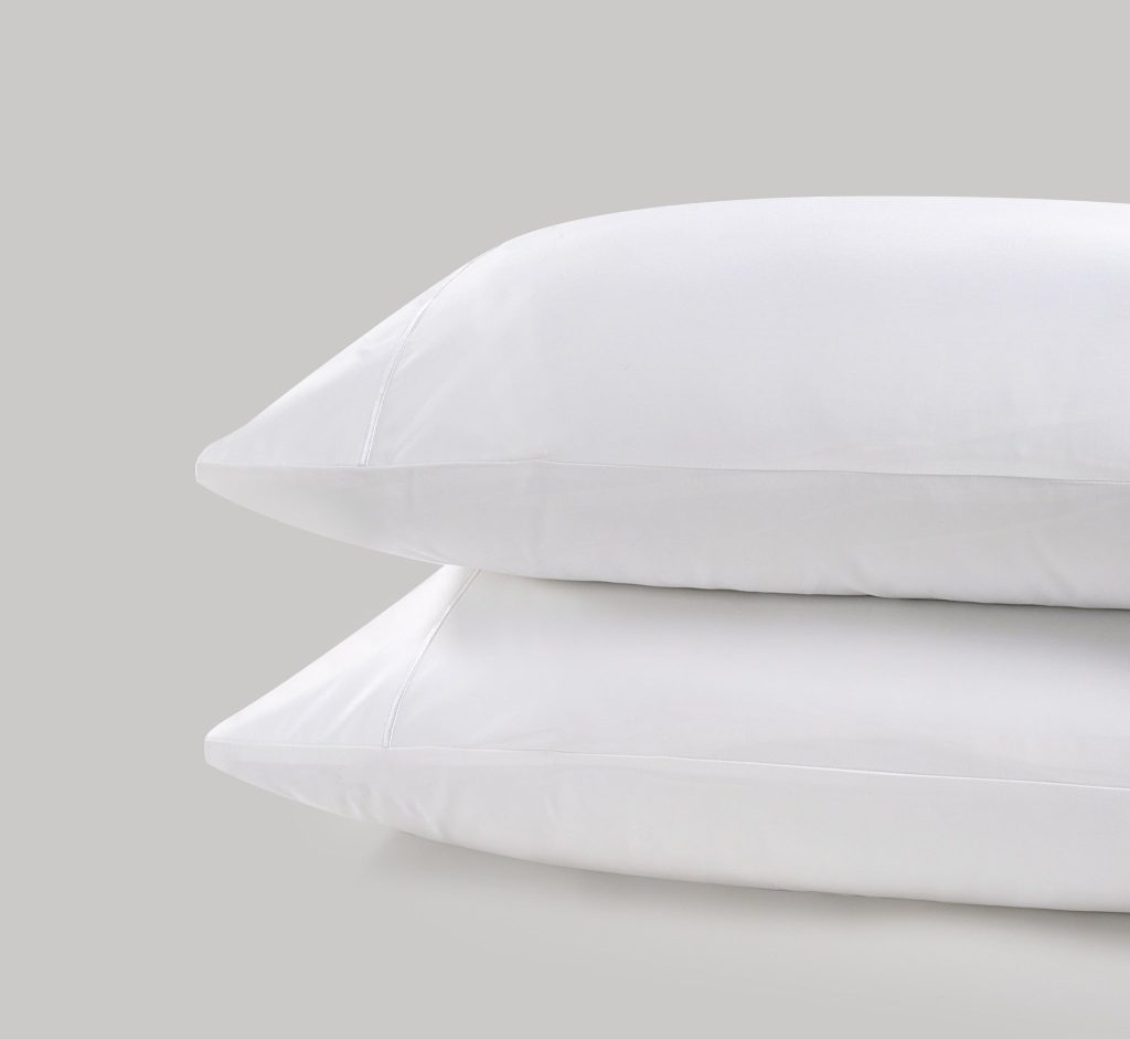 800 Thread Count Pair (2 Pillowcases) of Egyptian Cotton Kensington Lux Buttery Smooth Pillowcases - White, Oxford / White
