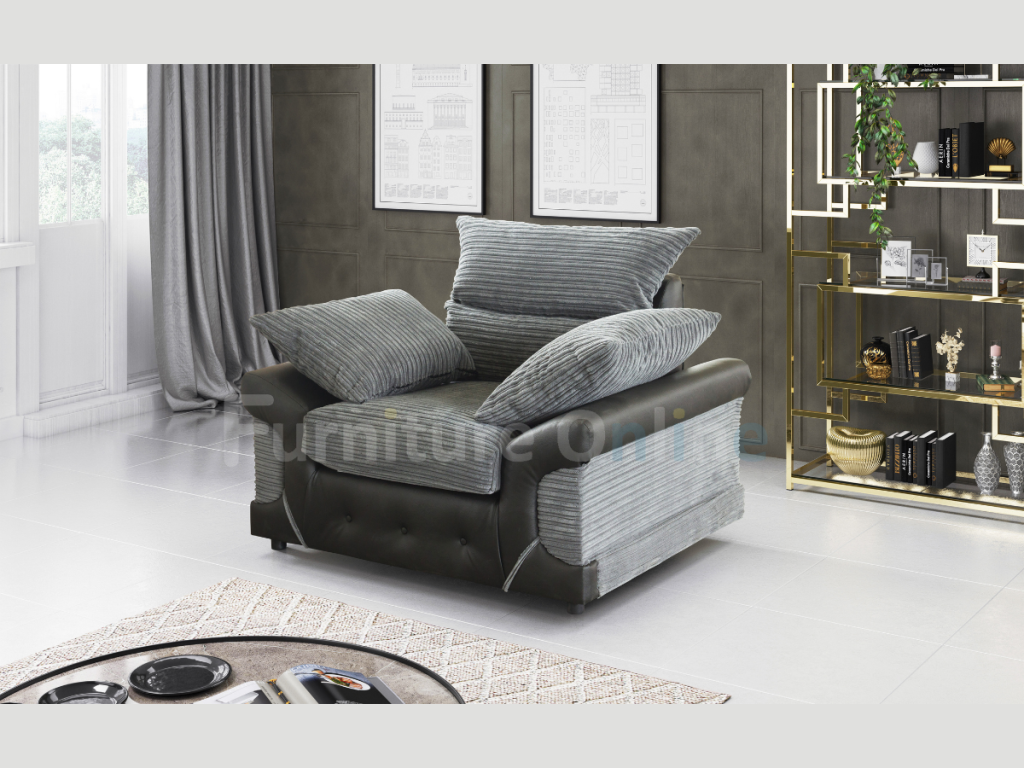 Logan Armchair Grey-Black