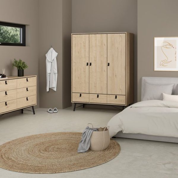 Ry Wardrobe 3 Doors 3 Drawers | Bed Sava