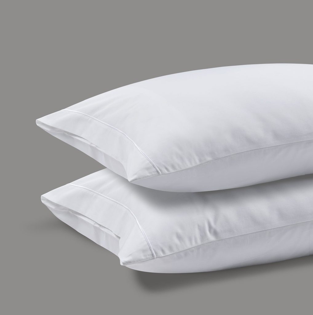 300 Thread Count Percale Pair (2 pillowcases) of Oakwood Pillowcases - Brilliant White, Oxford / Brilliant White