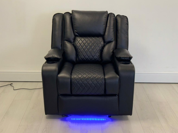 Orlando Electric Recliner Armchair Aire Leather | Bed Sava