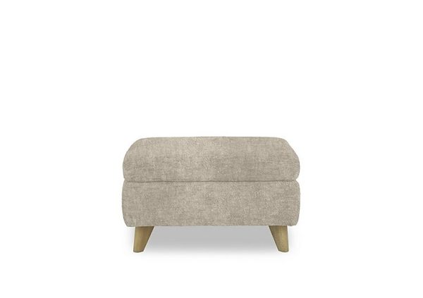 Malmo Fabric Coffee Table Storage Footstool  Cream | Bed Sava