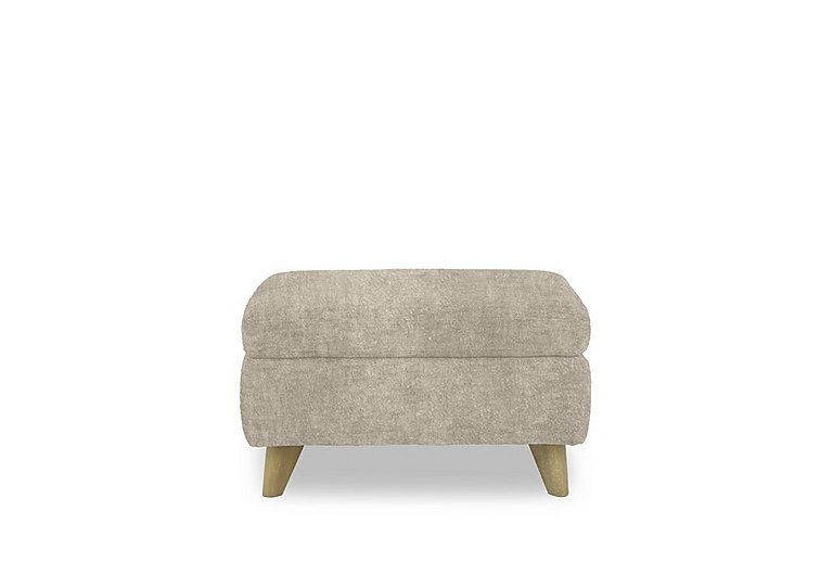Malmo Fabric Coffee Table Storage Footstool - Cream