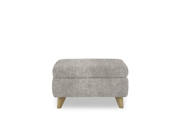 Malmo Fabric Coffee Table Storage Footstool  Grey | Bed Sava
