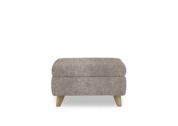 Malmo Fabric Coffee Table Storage Footstool  Mink | Bed Sava