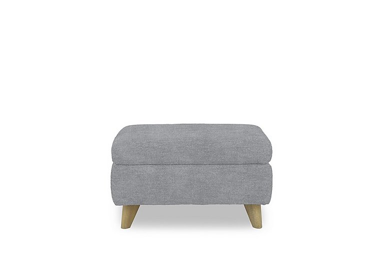 Malmo Fabric Coffee Table Storage Footstool - Bluish Grey