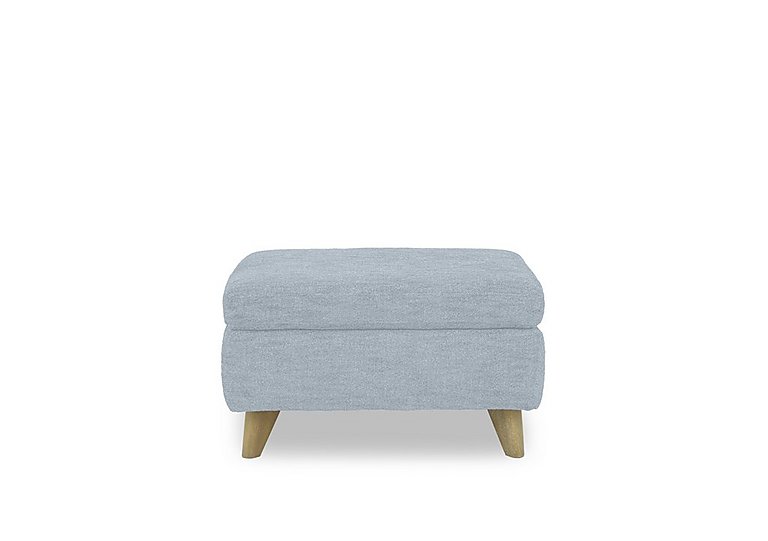 Malmo Fabric Coffee Table Storage Footstool - Baby Blue