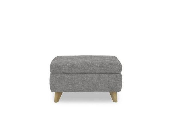 Malmo Fabric Coffee Table Storage Footstool  Haze | Bed Sava