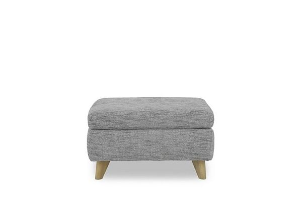 Malmo Fabric Coffee Table Storage Footstool  Dove Grey | Bed Sava