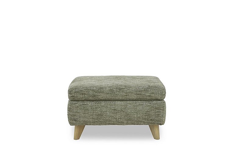 Malmo Fabric Coffee Table Storage Footstool - Olive Green