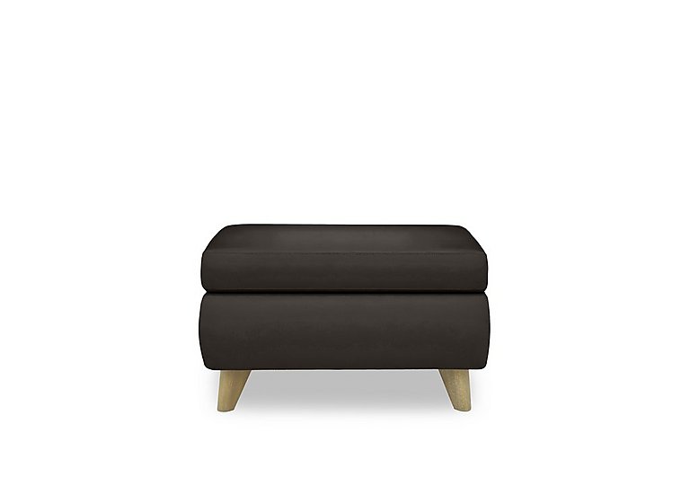 Malmo BV Leather Coffee Table Storage Footstool - Dark Chocolate