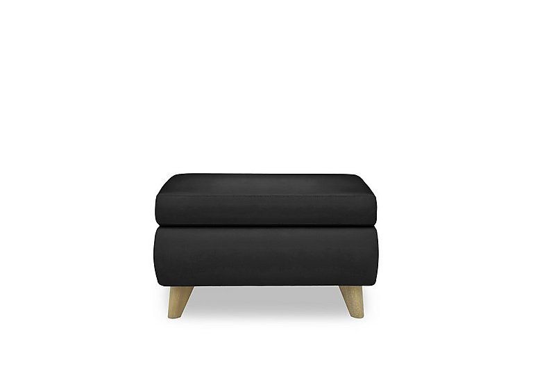 Malmo BV Leather Coffee Table Storage Footstool - Classic Black