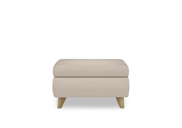 Malmo BV Leather Coffee Table Storage Footstool  Dapple Grey | Bed Sava