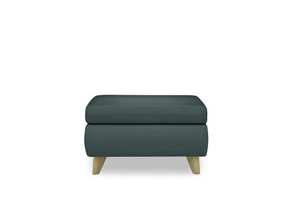 Malmo BV Leather Coffee Table Storage Footstool  BV Lake Green | Bed Sava