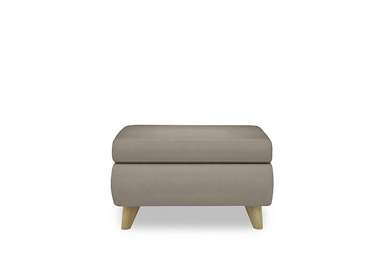 Malmo BV Leather Coffee Table Storage Footstool - BV Taupe