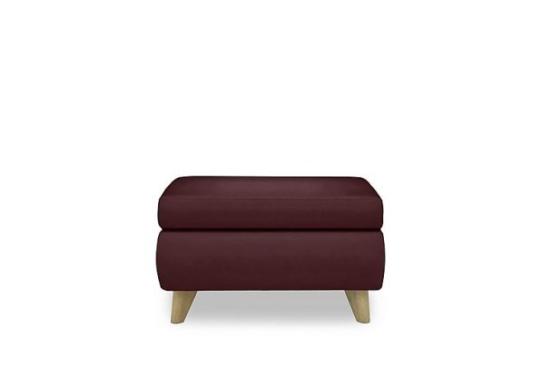 Malmo BV Leather Coffee Table Storage Footstool  BV Deep Red | Bed Sava