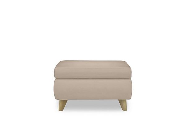 Malmo BV Leather Coffee Table Storage Footstool  BV Pebble | Bed Sava