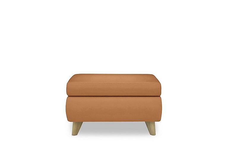 Malmo NC Leather Coffee Table Storage Footstool - NC Honey Yellow