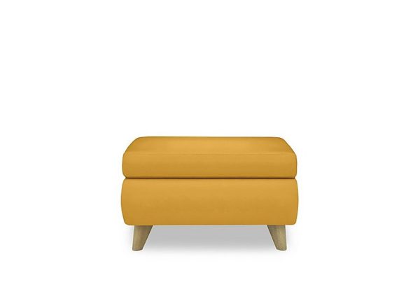 Malmo NC Leather Coffee Table Storage Footstool  Sunflower | Bed Sava