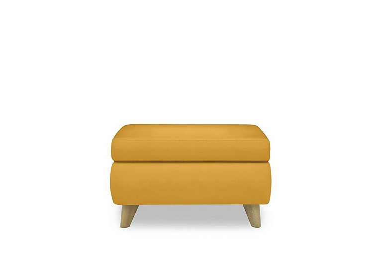 Malmo NC Leather Coffee Table Storage Footstool - Sunflower
