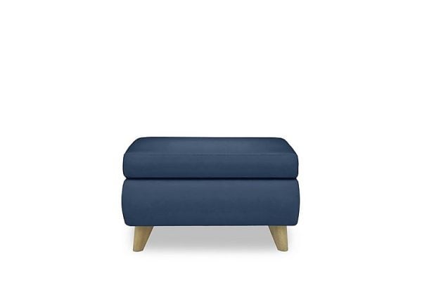 Malmo NC Leather Coffee Table Storage Footstool  Caribbean Sea | Bed Sava