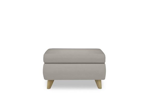 Malmo NC Leather Coffee Table Storage Footstool  Feather | Bed Sava