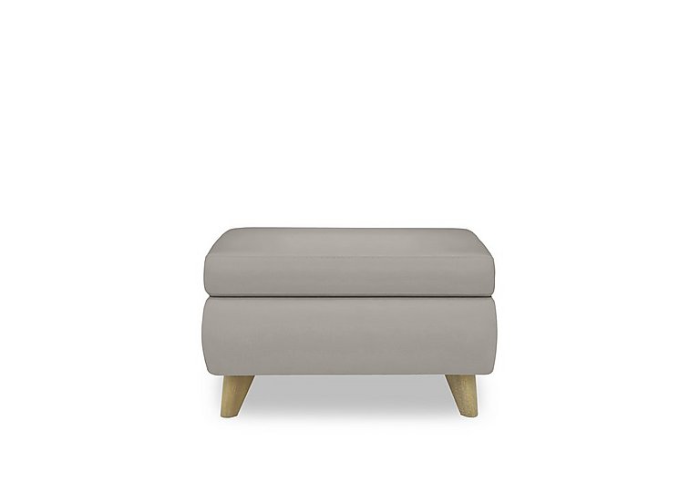 Malmo NC Leather Coffee Table Storage Footstool - Feather